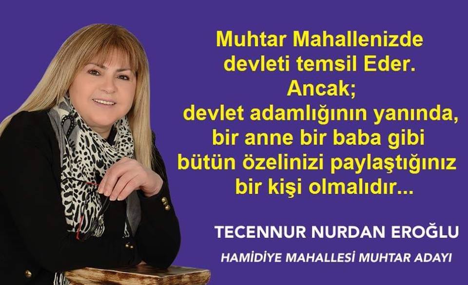 Tecennur Nurdan Eroğlu Hamidiye Mahallesi için Taşın altına elini koyuyor
