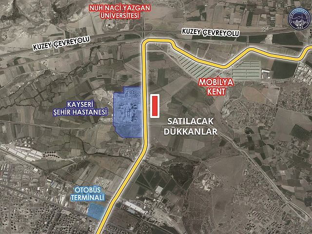 Kayseri'de 29 iş yeri satışa çıkıyor