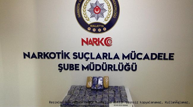 Malatya'da Uyuşturucu Operasyonu