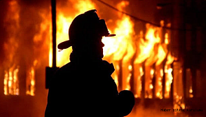 Civciler köyünde ahşap cami alev alev yandı!