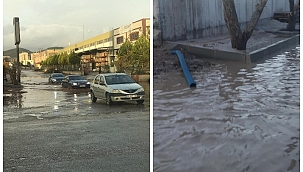 Ayrancılar'da bastıran yağmur sağanak yağış, sokak ve caddeleri göle çevirdi.