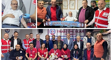 Güngören Trabzonlular Derneği kan bağış kampanyasında Mustafa Akbaba 61. bağışcı ünvanını aldı