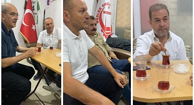 Mustafa Akbaba mesleğinin duayenleri Nedim Kuşçu Ferhat Can Bey ve Vahap Konçuk'u ağırladı