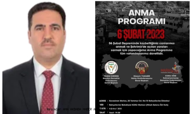 Madef Genel Başkan Yılmaz Durmuş'tan yüzyılın afeti 6 Şubat anma programına Davet