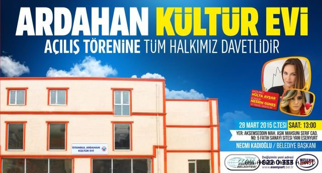 İstanbul Ardahan Kültür Evi Açılıyor