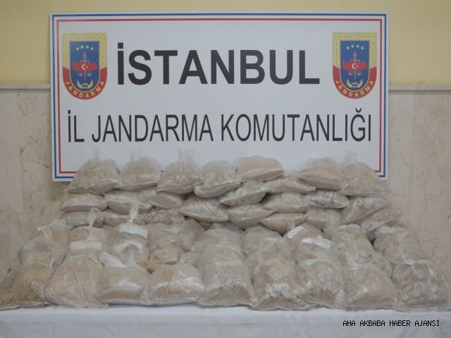 İstanbul Jandarna uyuşturucu baronunu 63 eroinle kilo ile kıskıvrak yakaladı