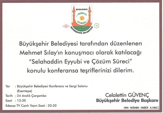 Selahaddin Eyyübi Ve Çözüm Süreci Konferansı